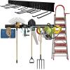 image:imageTORACK Garage Storage Organizer Systems Wall Mount Overhead shelving 48 inch Heavy Duty Steel Tool Racks 6Pack 12 Double Hooks 48 inch by 7 inch Floating Shelves up to 1200IbsMetal Rack