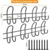image:imageTORACK Heavy Duty Garage Hooks Tool Organizer 2Pack Wall Mount Storage Rack Black Adjustable 8 Hooks 500 lbs Capacity Garage Tool Organization