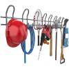 image:imageTORACK Heavy Duty Garage Hooks Tool Organizer 2Pack Wall Mount Storage Rack Black Adjustable 8 Hooks 500 lbs Capacity Garage Tool Organization