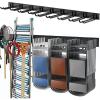 image:imageTORACK Garage Storage Organizer Systems Wall Mount Overhead shelving 48 inch Heavy Duty Steel Tool Racks 6Pack 12 Double Hooks 48 inch by 7 inch Floating Shelves up to 1200IbsMetal Rack