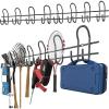 image:imageTORACK Heavy Duty Garage Hooks Tool Organizer 2Pack Wall Mount Storage Rack Black Adjustable 8 Hooks 500 lbs Capacity Garage Tool Organization