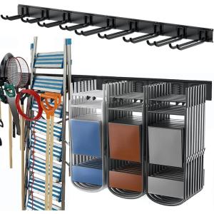 image:imageTORACK Garage Storage Organizer Systems Wall Mount Overhead shelving 48 inch Heavy Duty Steel Tool Racks 6Pack 12 Double Hooks 48 inch by 7 inch Floating Shelves up to 1200IbsMetal Rack