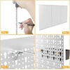 image:imageTORACK 3 PCS Metal Pegboard Panels16x24 inch for Wall Garage Tools Storage Pegboard for Workbench Modular Peg Board Tool Organizer Board KitPack of 3 GreyGrey