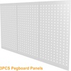 image:imageTORACK 3 PCS Metal Pegboard Panels16x24 inch for Wall Garage Tools Storage Pegboard for Workbench Modular Peg Board Tool Organizer Board KitPack of 3 GreyGrey