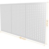 image:imageTORACK 3 PCS Metal Pegboard Panels16x24 inch for Wall Garage Tools Storage Pegboard for Workbench Modular Peg Board Tool Organizer Board KitPack of 3 GreyGrey