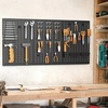image:imageTORACK 3 PCS Metal Pegboard Panels16x24 inch for Wall Garage Tools Storage Pegboard for Workbench Modular Peg Board Tool Organizer Board KitPack of 3 GreyBlack