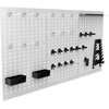 image:imageTORACK 3 PCS Metal Pegboard Panels16x24 inch for Wall Garage Tools Storage Pegboard for Workbench Modular Peg Board Tool Organizer Board KitPack of 3 GreyGrey