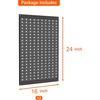 image:imageTORACK 3 PCS Metal Pegboard Panels16x24 inch for Wall Garage Tools Storage Pegboard for Workbench Modular Peg Board Tool Organizer Board KitPack of 3 GreyBlack