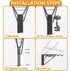 image:imageTORACK Bike Storage Rack 2 Bicycle Hanger Mountain Bike Wall Mount Foldable Horizontal Bike Holder Bike Hook for Garage Indoor Space Saving Portable Bicycle Stand Reinforced super sturdy