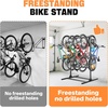 image:imageTORACK Freestanding Bike Storage Stand for Garage Heavy Duty 7 Bikes and 7 Helmets Vertical Bike Storage Stand Floor Bikes Storage RackStand for 7 bikes