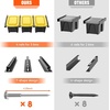 image:imageTORACK Garage Ceiling Bin Storage Rack Adjustable Heavy Duty Overhead Tote Storage Rail Systemfor 5 Bins Bins are not includedfor 3 bins