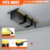 image:imageTORACK Garage Ceiling Bin Storage Rack Adjustable Heavy Duty Overhead Tote Storage Rail Systemfor 5 Bins Bins are not includedfor 3 bins