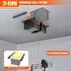 image:imageTORACK Garage Ceiling Bin Storage Rack Adjustable Heavy Duty Overhead Tote Storage Rail Systemfor 5 Bins Bins are not includedfor 3 bins