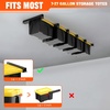 image:imageTORACK Garage Ceiling Bin Storage Rack Adjustable Heavy Duty Overhead Tote Storage Rail Systemfor 5 Bins Bins are not includedfor 5 bins