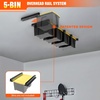 image:imageTORACK Garage Ceiling Bin Storage Rack Adjustable Heavy Duty Overhead Tote Storage Rail Systemfor 5 Bins Bins are not includedfor 5 bins