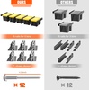 image:imageTORACK Garage Ceiling Bin Storage Rack Adjustable Heavy Duty Overhead Tote Storage Rail Systemfor 5 Bins Bins are not includedfor 5 bins