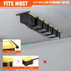 image:imageTORACK Garage Ceiling Bin Storage Rack Adjustable Heavy Duty Overhead Tote Storage Rail Systemfor 5 Bins Bins are not includedfor 6 bins