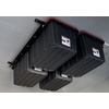 image:imageTORACK Garage Ceiling Bin Storage Rack Overhead Tote Storage Rail System Heavy Duty Adjustable Tote Slide Rails Garage Bins Storage SystemBlack Bins are not includedBlack
