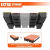 image:imageTORACK Garage Ceiling Bin Storage Rack Overhead Tote Storage Rail System Heavy Duty Adjustable Tote Slide Rails Garage Bins Storage SystemBlack Bins are not includedWhite