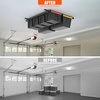 image:imageTORACK Garage Ceiling Bin Storage Rack Overhead Tote Storage Rail System Heavy Duty Adjustable Tote Slide Rails Garage Bins Storage SystemBlack Bins are not includedBlack