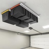 image:imageTORACK Garage Ceiling Bin Storage Rack Overhead Tote Storage Rail System Heavy Duty Adjustable Tote Slide Rails Garage Bins Storage SystemBlack Bins are not includedWhite