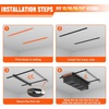 image:imageTORACK Garage Ceiling Bin Storage Rack Overhead Tote Storage Rail System Heavy Duty Adjustable Tote Slide Rails Garage Bins Storage SystemBlack Bins are not includedBlack