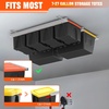 image:imageTORACK Garage Ceiling Bin Storage Rack Overhead Tote Storage Rail System Heavy Duty Adjustable Tote Slide Rails Garage Bins Storage SystemBlack Bins are not includedWhite