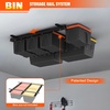 image:imageTORACK Garage Ceiling Bin Storage Rack Overhead Tote Storage Rail System Heavy Duty Adjustable Tote Slide Rails Garage Bins Storage SystemBlack Bins are not includedBlack