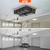 image:imageTORACK Garage Ceiling Bin Storage Rack Overhead Tote Storage Rail System Heavy Duty Adjustable Tote Slide Rails Garage Bins Storage SystemBlack Bins are not includedWhite