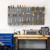 image:imageTORACK Garage Tools Organizer Boards Kit with Hooks Modular WallMounted Tool Storage Pegboard for WorkbenchBlack 4 Panels with HooksBlack