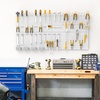 image:imageTORACK Garage Tools Organizer Boards Kit with Hooks Modular WallMounted Tool Storage Pegboard for WorkbenchBlack 4 Panels with HooksGray