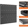 image:imageTORACK Metal Pegboard Wall Tool Organizer 24 x 24 or 12 x 48 70 PCS Tools Storage Pegboard for Garage Peg Board Tool Organizer Board with Hooks for WorkbenchGreyBlack