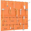 image:imageTORACK Metal Pegboard Wall Tool Organizer 24 x 24 or 12 x 48 70 PCS Tools Storage Pegboard for Garage Peg Board Tool Organizer Board with Hooks for WorkbenchGreyOrange