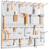 image:imageTORACK Metal Pegboard Wall Tool Organizer 24 x 24 or 12 x 48 70 PCS Tools Storage Pegboard for Garage Peg Board Tool Organizer Board with Hooks for WorkbenchGreyGray