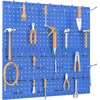 image:imageTORACK Metal Pegboard Wall Tool Organizer 24 x 24 or 12 x 48 70 PCS Tools Storage Pegboard for Garage Peg Board Tool Organizer Board with Hooks for WorkbenchGreyBlue