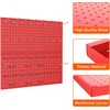 image:imageTORACK Metal Pegboard Wall Tool Organizer 24 x 24 or 12 x 48 70 PCS Tools Storage Pegboard for Garage Peg Board Tool Organizer Board with Hooks for WorkbenchGreyRed