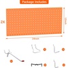 image:imageTORACK Metal Pegboard Wall Tool Organizer 24 x 24 or 12 x 48 70 PCS Tools Storage Pegboard for Garage Peg Board Tool Organizer Board with Hooks for WorkbenchGreyOrange
