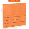 image:imageTORACK Metal Pegboard Wall Tool Organizer 24 x 24 or 12 x 48 70 PCS Tools Storage Pegboard for Garage Peg Board Tool Organizer Board with Hooks for WorkbenchGreyOrange
