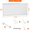 image:imageTORACK Metal Pegboard Wall Tool Organizer 24 x 24 or 12 x 48 70 PCS Tools Storage Pegboard for Garage Peg Board Tool Organizer Board with Hooks for WorkbenchGreyGray