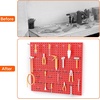 image:imageTORACK Metal Pegboard Wall Tool Organizer 24 x 24 or 12 x 48 70 PCS Tools Storage Pegboard for Garage Peg Board Tool Organizer Board with Hooks for WorkbenchGreyRed