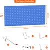 image:imageTORACK Metal Pegboard Wall Tool Organizer 24 x 24 or 12 x 48 70 PCS Tools Storage Pegboard for Garage Peg Board Tool Organizer Board with Hooks for WorkbenchGreyBlue
