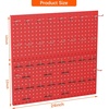image:imageTORACK Metal Pegboard Wall Tool Organizer 24 x 24 or 12 x 48 70 PCS Tools Storage Pegboard for Garage Peg Board Tool Organizer Board with Hooks for WorkbenchGreyRed