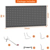 image:imageTORACK Metal Pegboard Wall Tool Organizer 24 x 24 or 12 x 48 70 PCS Tools Storage Pegboard for Garage Peg Board Tool Organizer Board with Hooks for WorkbenchGreyBlack