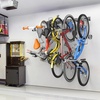 image:imageTORACK Wall Mounted Bike Storage Rack Vertical Bikes Storage for Garage 5 Bikes Hangers for Wall Modular Bicycle Storage Rack3 Rails 5 Bike Hooks 3 Helmet Hooks