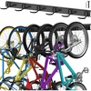 image:imageTORACK Bike Storage Rack 6 Bike Rack Wall Mount Home and Garage Organizer Vertical Bicycles Hanger Hooks for Indoor Space SavingBlack