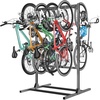 image:imageTORACK Freestanding Bike Storage Stand for Garage Heavy Duty 7 Bikes and 7 Helmets Vertical Bike Storage Stand Floor Bikes Storage RackStand for 7 bikes