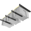 image:imageTORACK Garage Ceiling Bin Storage Rack Adjustable Heavy Duty Overhead Tote Storage Rail Systemfor 5 Bins Bins are not includedfor 3 bins