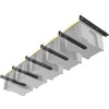 image:imageTORACK Garage Ceiling Bin Storage Rack Adjustable Heavy Duty Overhead Tote Storage Rail Systemfor 5 Bins Bins are not includedfor 5 bins