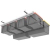 image:imageTORACK Garage Ceiling Bin Storage Rack Overhead Tote Storage Rail System Heavy Duty Adjustable Tote Slide Rails Garage Bins Storage SystemBlack Bins are not includedWhite