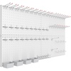 image:imageTORACK Garage Tools Organizer Boards Kit with Hooks Modular WallMounted Tool Storage Pegboard for WorkbenchBlack 4 Panels with HooksGray